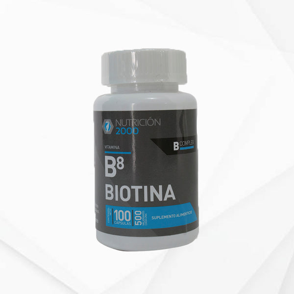 Vitamina B8 Biotina 100 Cápsulas 500 mg