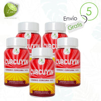 5 CURCUYIN TERMERIC CURCUMA 30 GRAGEAS 500 MG